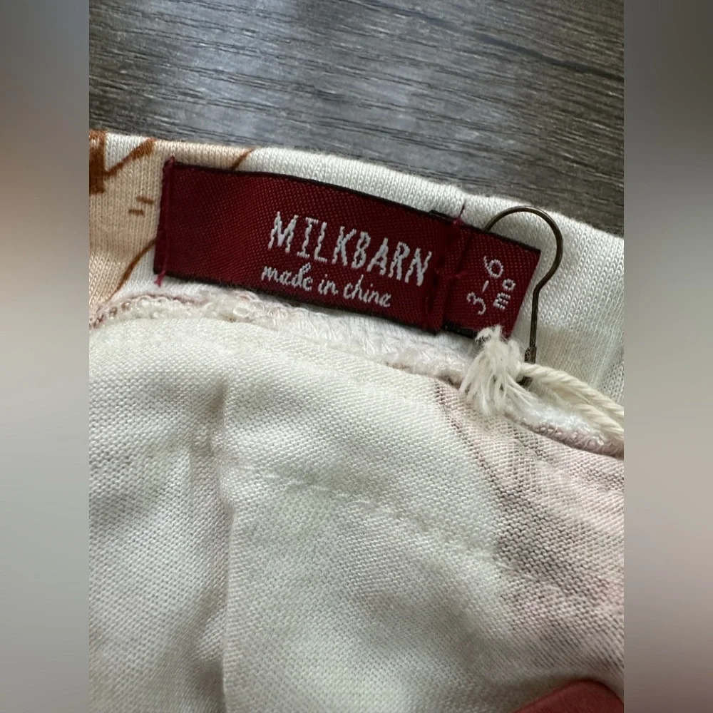 MILKBARN Bamboo Elephant Ruffle Bloomers Baby Girl 3-6 Months Diaper Cover NEW‎